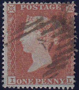 97748 - PL.190 (IL)(SG17). Good used 1854 die 1 1d pl.190 ...