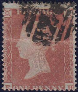 97753 - PL.190 (EH)(SG17). Used 1854 die 1 1d pl.190 lette...