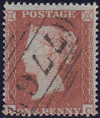 97755 - PL.190 (DC)(SG17). Fine used 1854 die 1 1d pl.190 ...