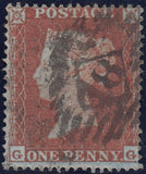 97760 - PL.197 (GG)(SG17). Good used 1854 Die 1 1d pl.197