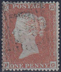 97783 - PL.179 (PG)(SG17). Fine used 1854 die 1 1d pl.179 ...