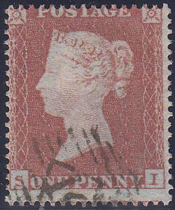 97785 - PL.190 (SI)(SG17). Good used 1854 die 1 1d pl.190 ...