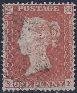 97787 - PL.191 (SF)(SG17). Fine used 1854 die 1 1d pl.191 ...