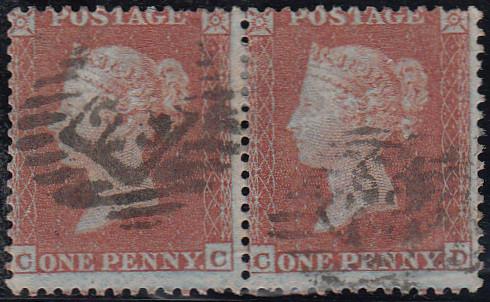 97796 - 1855 DIE 1 PL.202(CC CD) S.C.14 (SG22). Good used 1855 die ...