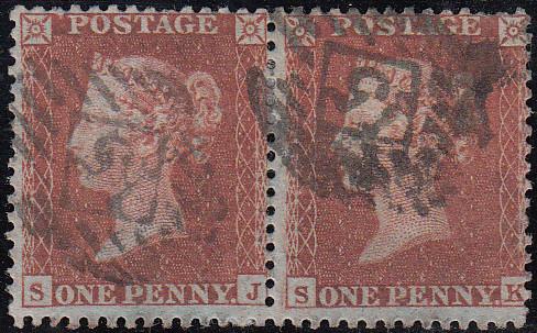 97799 - PL.202 (SJ SK) PERF 14 (SG22). Good used 1855 die ...