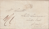 97817 - 1828 DORSET/'SHATESBURY 5TH CL. POST' HAND STAMP TYPE G (DT472)/MISSENT TO LEEDS. Wrapper Wincanton to Bradf...