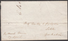 97820 - 1831 PRIVATELY CARRIED MAIL LONDON TO SETTLE. Letter from Grays Inn...