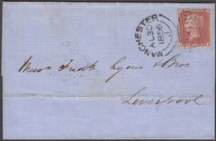 97846 - PL.34 (JH) (SG29) ON COVER. 1856 wrapper Manchester...
