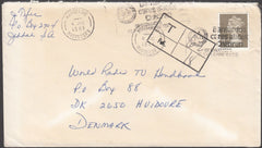 97909 - 1981 UNDERPAID MAIL TO DENMARK.