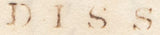 98056 - 1823 NORFOLK/'DISS' HAND STAMP (NK106).