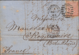 98638 - 1862 4D RED (SG80) LETTERED CK CONSTANT VARIETY "DEFECTIVE LETTER K" ON COVER.