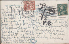 98674 - 1924 UNDERPAID MAIL USA TO LONDON.