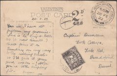 98782 - 1933 UNPAID MAIL WIRRAL TO DORSET.