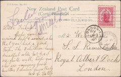 98904 - 1907 UNDELIVERED MAIL NEW ZEALAND TO LONDON.