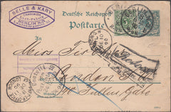 98906 - 1890 UNDELIVERED MAIL GERMANY TO LONDON.