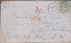 99202 - WATERFORD IRISH TYPE SPOON (RA59)/1S GREEN (SG73) ON COVER.