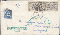 99255 - 1959 UNDERPAID MAIL NIGERIA TO CROYDON.