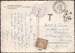 99284 - 1953 UNPAID MAIL MONACO TO BEXHILL ON SEA, SUSSEX.