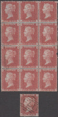 99307 - 1D DIE 2 PL.35 MINT BLOCK OF 12 ON BLUED PAPER (SG29).