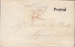 99708 - 1842 NORFOLK/NORWICH 'PREPAID' HAND STAMP (NK211)/ GURNEY'S BANKING