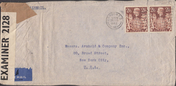 99745 - 1942 MAIL LONDON TO NEW YORK.