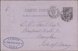 99796 - 1888 MAIL FRANCE TO THE ISLE OF MAN.
