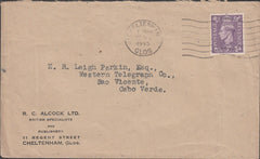 99859 - 1945 MAIL CHELTENHAM TO CAPE VERDE ISLAND.