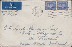 99886 - 1945 MAIL TORQUAY TO CAPE VERDE ISLAND.