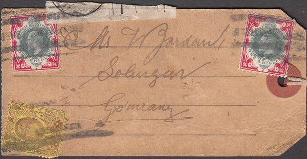 99904 - KEDVII PARCEL TAG TO GERMANY WITH 1S X 2.